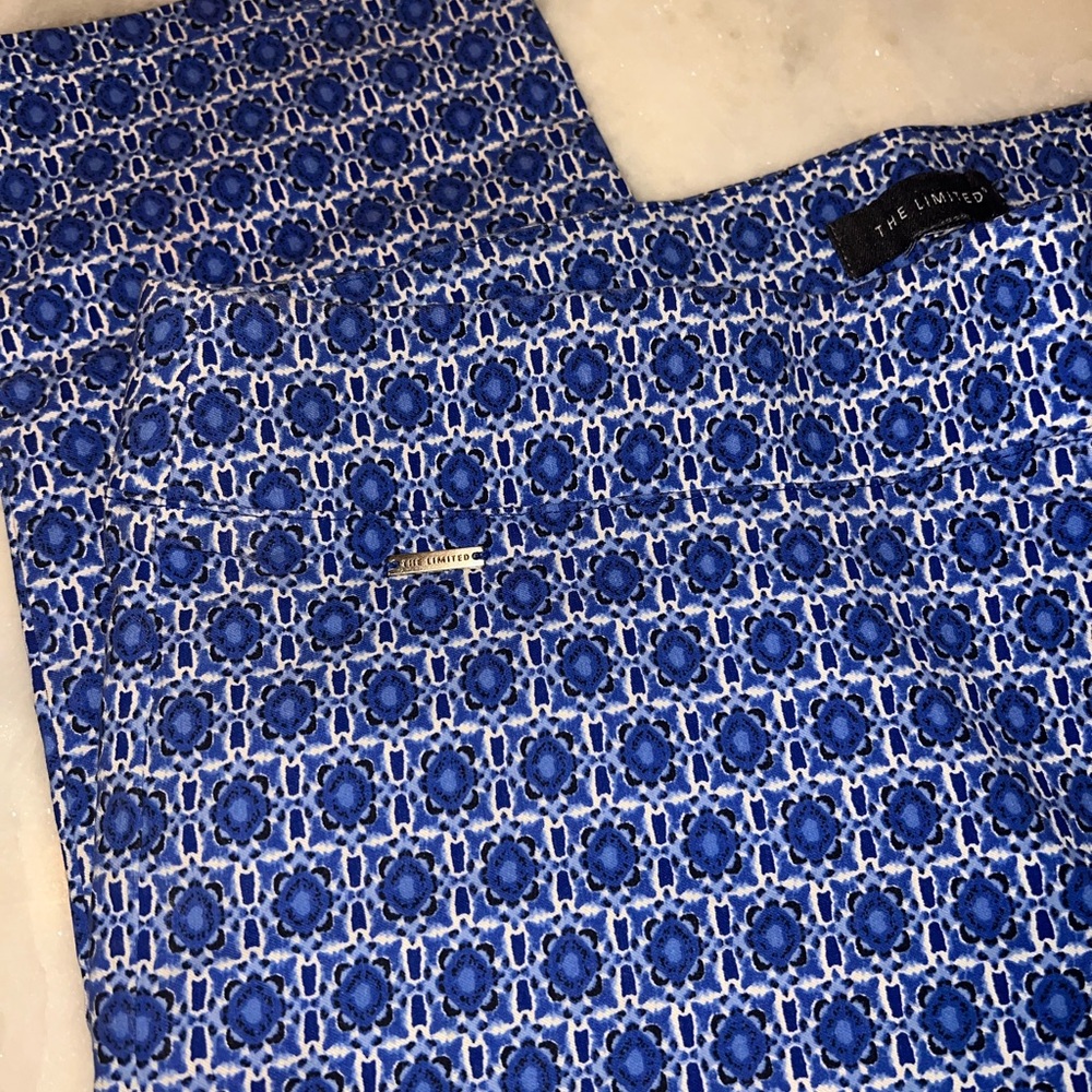 The Limited Blue Patterned Pants - image 8